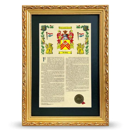 De-berg Deluxe Armorial Framed - Gold