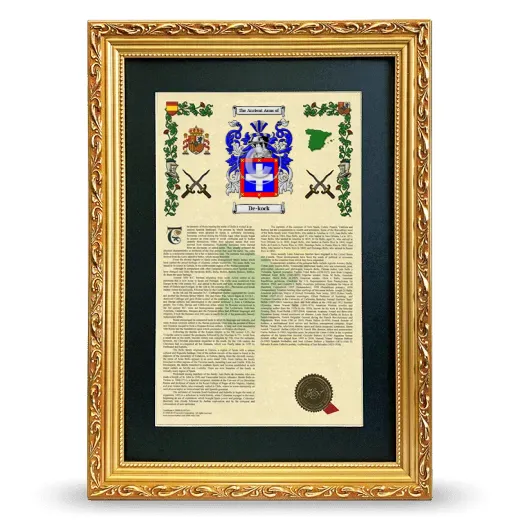 De-kock Deluxe Armorial Framed - Gold