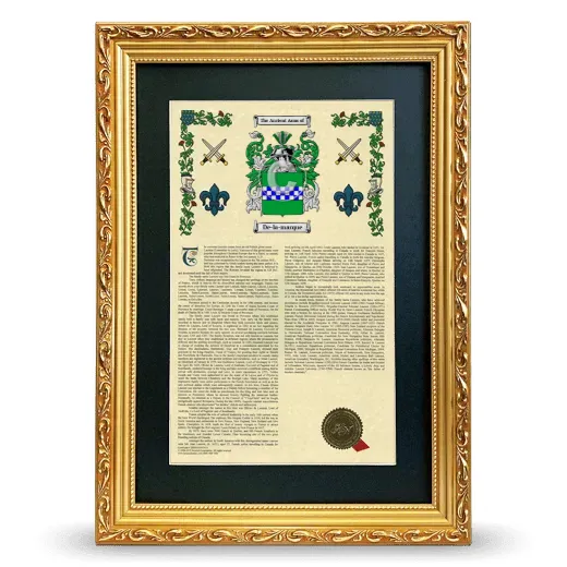 De-la-marque Deluxe Armorial Framed - Gold