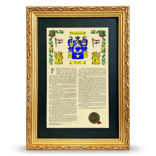 De-vaux Deluxe Armorial Framed - Gold
