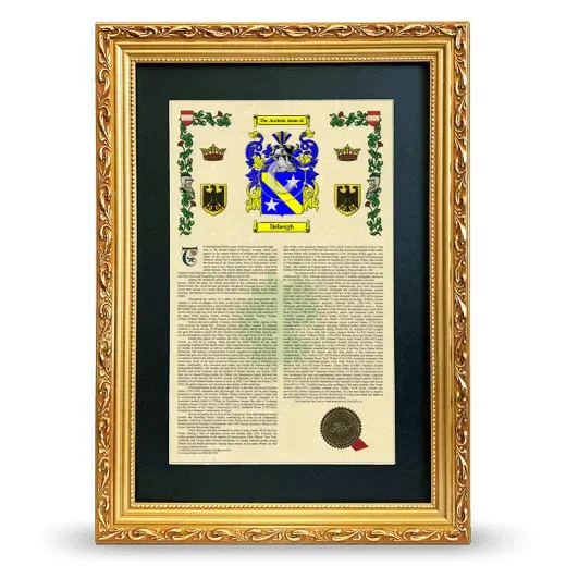 Debergh Deluxe Armorial Framed - Gold