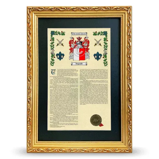Degaulle Deluxe Armorial Framed - Gold