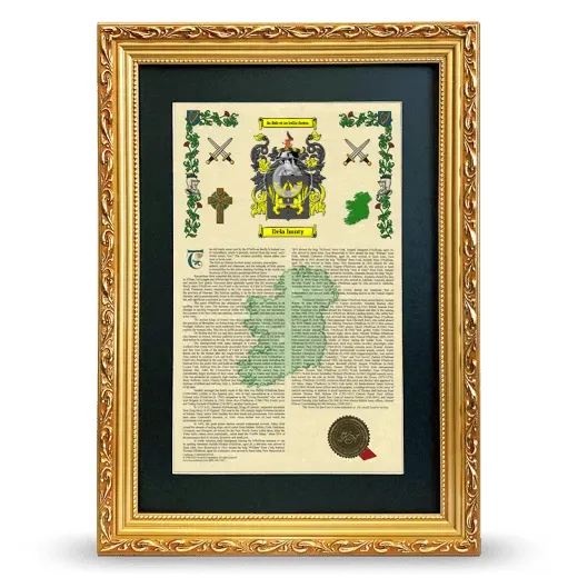 Dela hunty Deluxe Armorial Framed - Gold