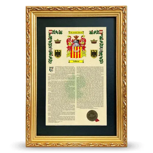 Delbene Deluxe Armorial Framed - Gold