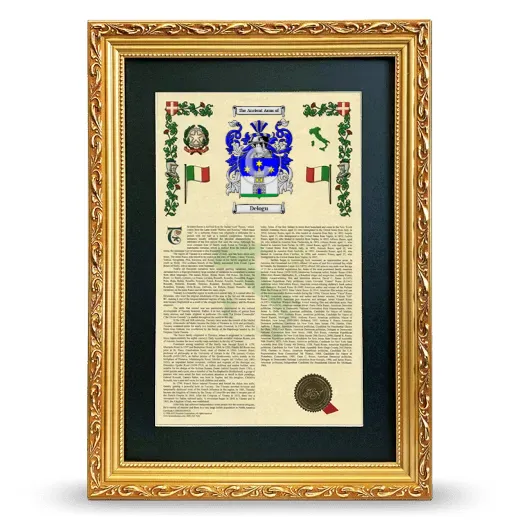 Delogu Deluxe Armorial Framed - Gold
