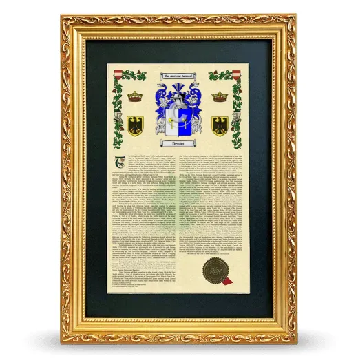 Denier Deluxe Armorial Framed - Gold