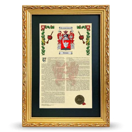 Derman Deluxe Armorial Framed - Gold