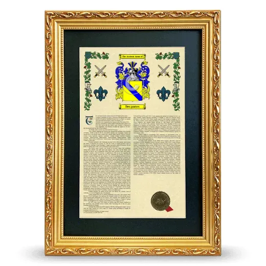 Des portes Deluxe Armorial Framed - Gold