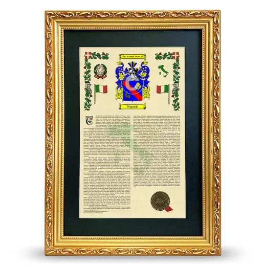 Di gratia Deluxe Armorial Framed - Gold