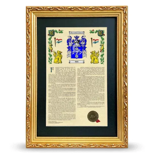 Dick Deluxe Armorial Framed - Gold