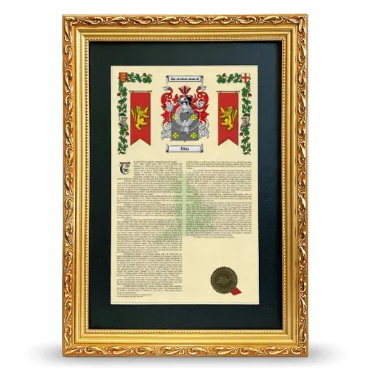 Dins Deluxe Armorial Framed - Gold