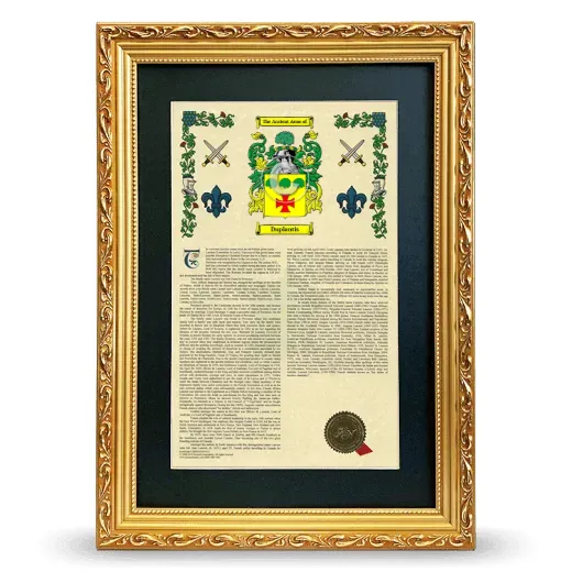 Duplantis Deluxe Armorial Framed - Gold