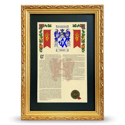 Ericsson Deluxe Armorial Framed - Gold