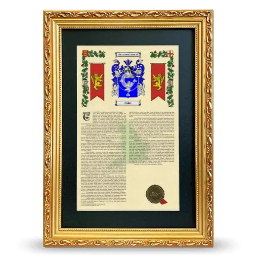 Falas Deluxe Armorial Framed - Gold