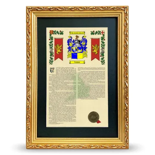 Farnan Deluxe Armorial Framed - Gold