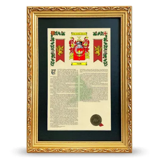 Faulls Deluxe Armorial Framed - Gold
