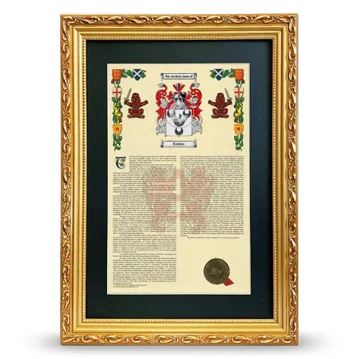 Fawns Deluxe Armorial Framed - Gold