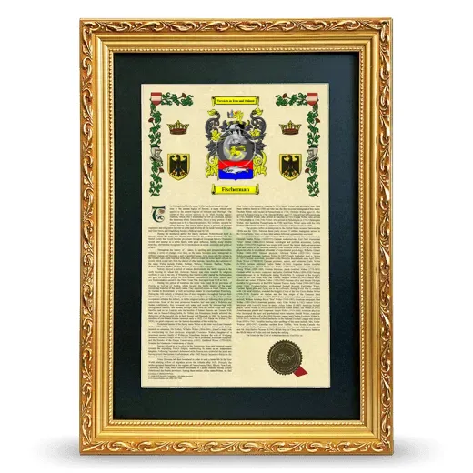 Fischerman Deluxe Armorial Framed - Gold