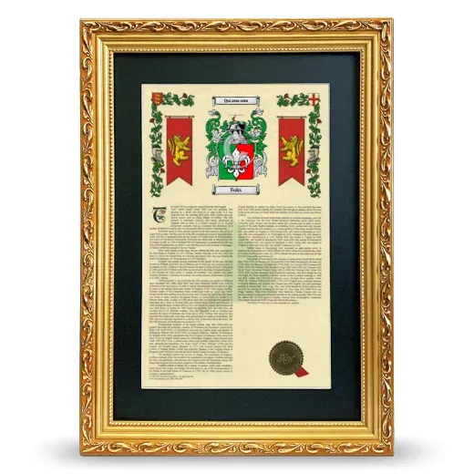 Foks Deluxe Armorial Framed - Gold