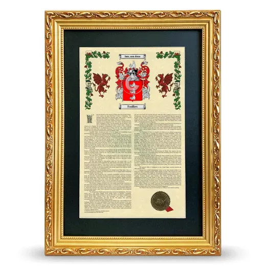Foolkes Deluxe Armorial Framed - Gold