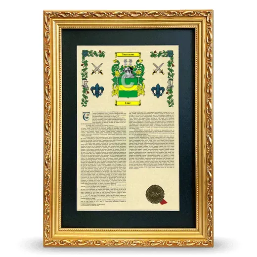 Fore Deluxe Armorial Framed - Gold