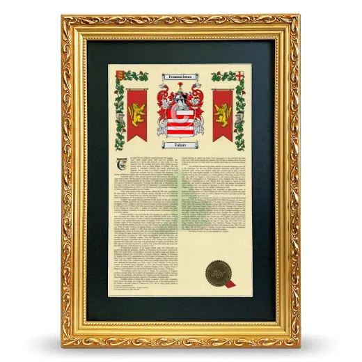 Fulars Deluxe Armorial Framed - Gold