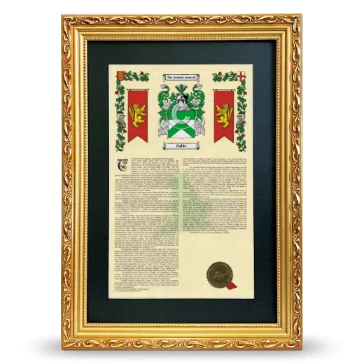 Gable Deluxe Armorial Framed - Gold