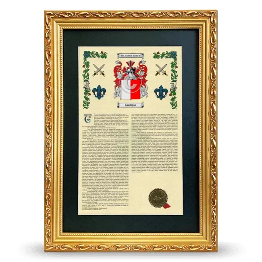 Gaulejac Deluxe Armorial Framed - Gold