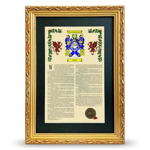 Gavín Deluxe Armorial Framed - Gold