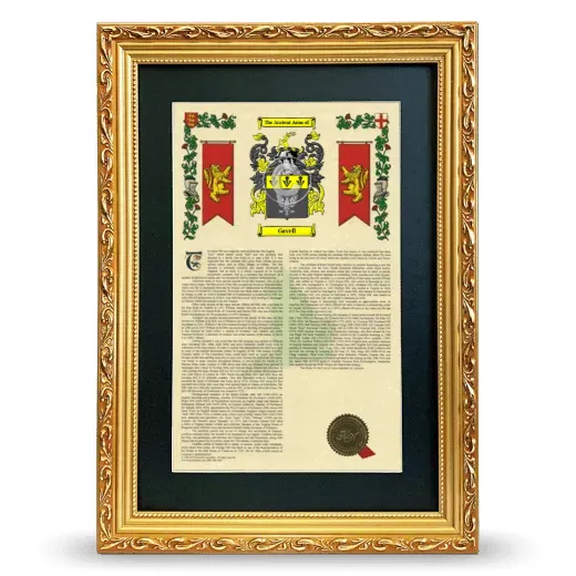 Gavell Deluxe Armorial Framed - Gold