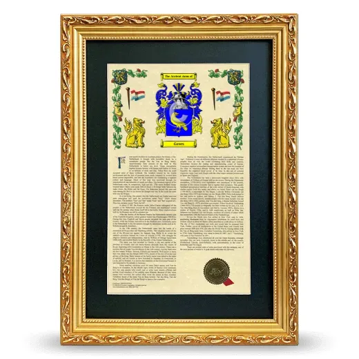 Gaves Deluxe Armorial Framed - Gold
