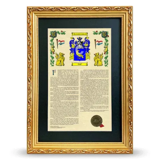 Geaf Deluxe Armorial Framed - Gold