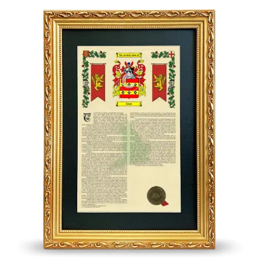 Gear Deluxe Armorial Framed - Gold