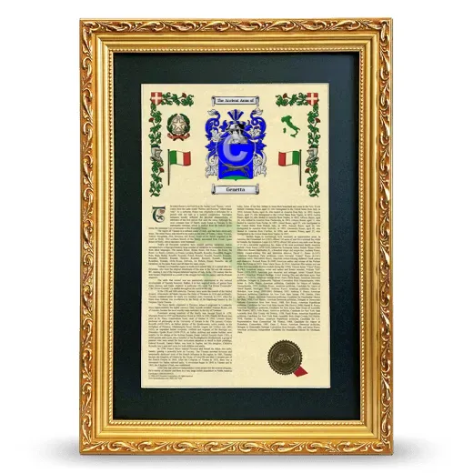 Genetta Deluxe Armorial Framed - Gold