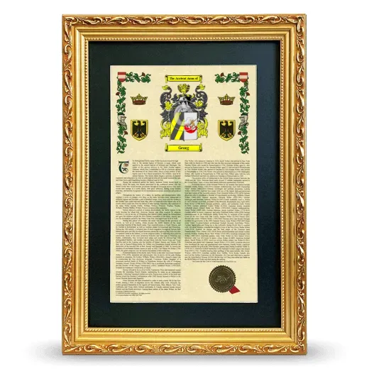 Georg Deluxe Armorial Framed - Gold