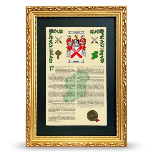 Geralds Deluxe Armorial Framed - Gold