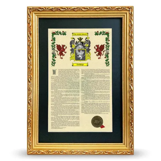 Gethings Deluxe Armorial Framed - Gold