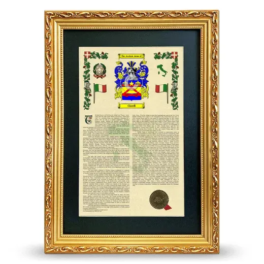 Giardi Deluxe Armorial Framed - Gold