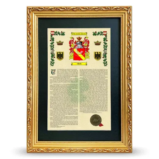 Gluth Deluxe Armorial Framed - Gold