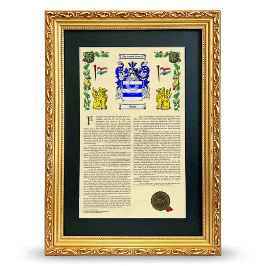 Goch Deluxe Armorial Framed - Gold