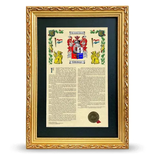 Goldenberger Deluxe Armorial Framed - Gold