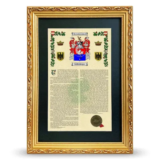 Goldenberger Deluxe Armorial Framed - Gold
