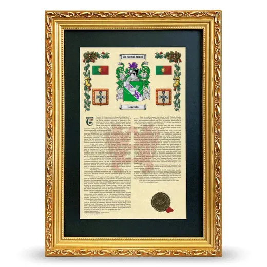 Goncalo Deluxe Armorial Framed - Gold