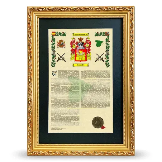 Gonzaléz Deluxe Armorial Framed - Gold