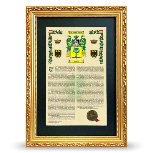 Gotch Deluxe Armorial Framed - Gold