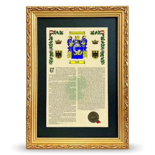 Grafs Deluxe Armorial Framed - Gold