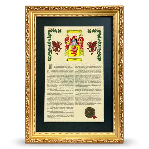 Griffth Deluxe Armorial Framed - Gold