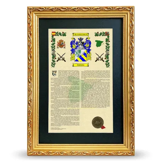Guerrera Deluxe Armorial Framed - Gold