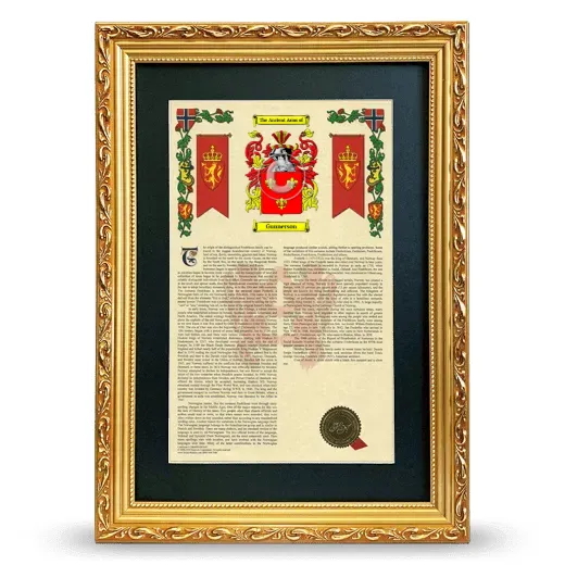 Gunnerson Deluxe Armorial Framed - Gold