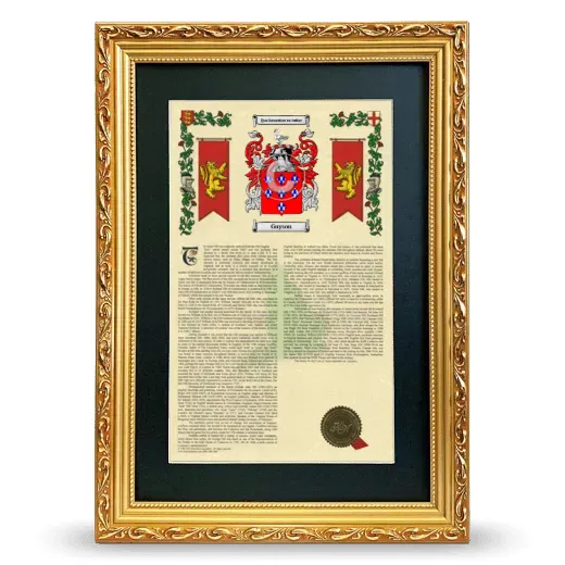 Guyson Deluxe Armorial Framed - Gold